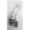 Image 2 : Arizona Blue Turquoise Sterling Dangle Earrings