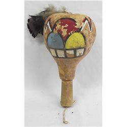 Vintage Hopi Painted Gourd Dance Rattle