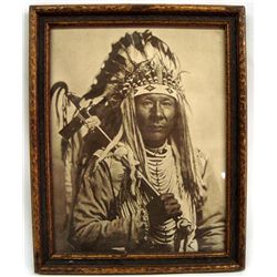 Framed Indian Chief Photo