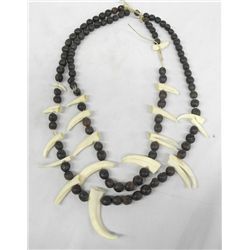 2 Strand Claw Trade Bead Necklace