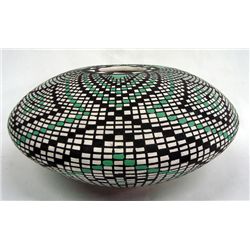 Mata Ortiz Large Eye Dazzler Bowl - Luis Ortiz