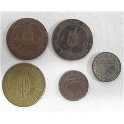 1900s Arizona State Commission Sales Tax Tokens