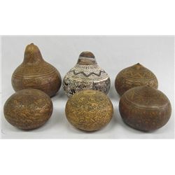 Decorative Carved Gourds