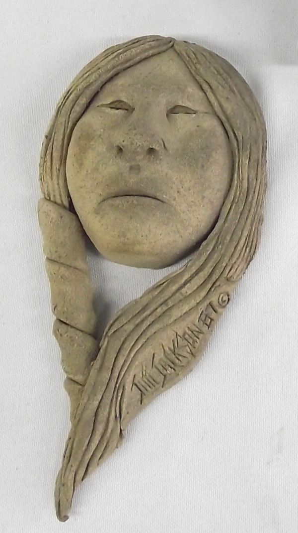 Indian Head Clay Sculpture Jim Jackson