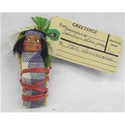 Vintage Skookum Postal Souvenir Cradle Doll