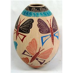 Mata Ortiz Incised Butterfly Jar - Yolanda Soto