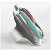 Image 2 : Apache Sterling Tower Inlay Ring - Carlos Eagle