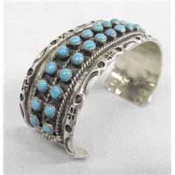 Zuni Sterling Turquoise Bracelet - Ukestine