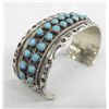 Image 1 : Zuni Sterling Turquoise Bracelet - Ukestine