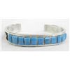 Image 2 : Old Navajo Pawn Silver Turquoise Bracelet - Cadman