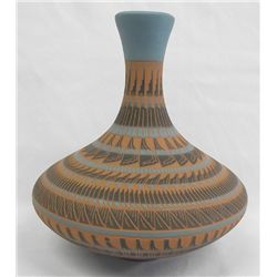 1999 Navajo Hand Etched Ceramic Vase