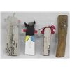 Image 2 : Four Wooden Hopi Kachinas-Individually Signed