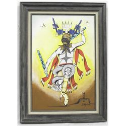 Framed Acrylic Painting of Gan Dancer - J D Medina