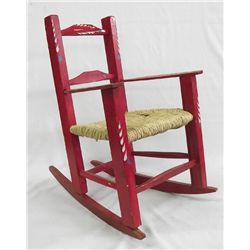 Mexican Hand Painted Child's Rocking Chair