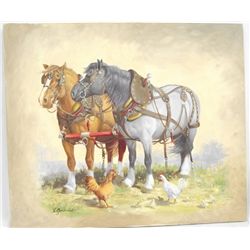 1993 Original Acrylic Painting "Ol' Bill - The Roan" - H Goodwine