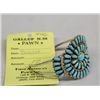 Image 2 : Navajo Turquoise Silver Cluster Bracelet - P Benally
