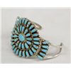 Image 3 : Navajo Turquoise Silver Cluster Bracelet - P Benally