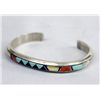 Image 2 : Zuni Inlay Sterling Turquoise Bracelet