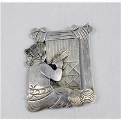 Old Pawn Navajo Sterling Pin by Ben Blackgoat