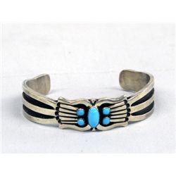 Navajo Sterling Turquoise Bracelet - D Martinez