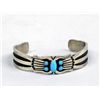 Image 1 : Navajo Sterling Turquoise Bracelet - D Martinez