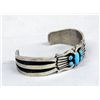 Image 2 : Navajo Sterling Turquoise Bracelet - D Martinez