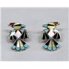 Image 1 : Zuni Sterling Inlay Thunderbird Earrings