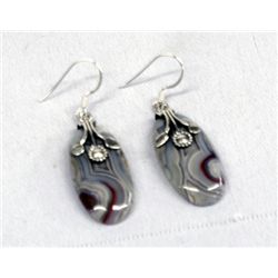 Laguna Lace Agate Sterling Silver Earrings