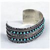 Image 2 : Zuni Sterling Turquoise Bracelet -- J P Ukestine