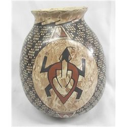 Mata Ortiz Marbelized Jar Toad Design - Luis Ortiz