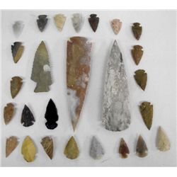 Stone Arrowheads and Spears