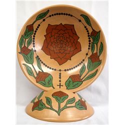 Mata Ortiz Large Shallow Bowl and Stand - T Tena L