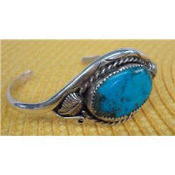 Navajo Silver Turquoise Bracelet