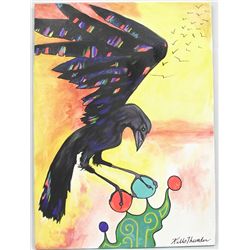 Acrylic Painting My Raven - Kills Thunder