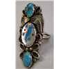 Image 1 : Zuni Sterling Turquoise Inlay Ring - MS