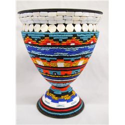 Hand Beaded Vase - Kills Thunder