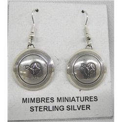 Sterling Silver Earrings - Mimbres Quail Design