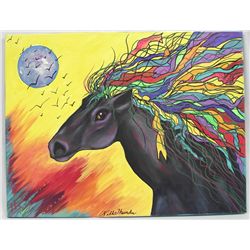 Acrylic Painting The Race - Kills Thunder