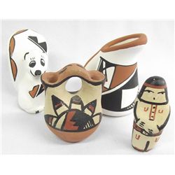 4 Isleta Jemez Mini Pottery - Lucero