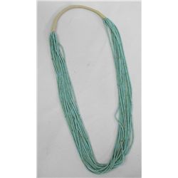 15 Strand Turquoise Colored Beads Necklace