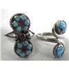 Image 2 : 6 Navajo Zuni Sterling Turquoise Rings