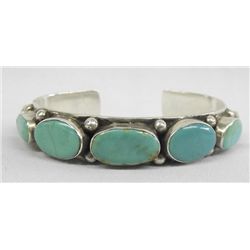 Navajo Sterling Royston Turquoise Bracelet - Castillo