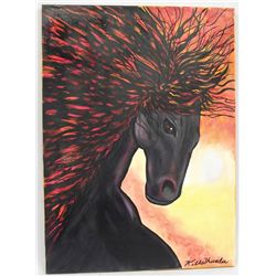 Acrylic Painting Wild Fire - Kills Thunder