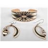 Image 1 : Southwest Copper Bracelet and Matching Earrings