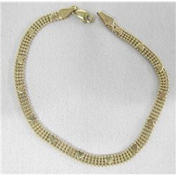 14K Gold Ball Mesh Bracelet