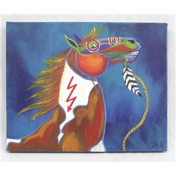 Acrylic Painting Indian Horse - Cristy Gylfphe