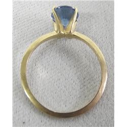 14Kt Gold Ring Aquamarine Stone