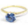 Image 2 : 14Kt Gold Ring Aquamarine Stone