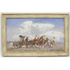 Image 1 : Oil Painting Runaway Covered Wagon - Roberts