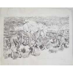 Signed Cowboy Print - Robert ''Shoofly'' Schufelt